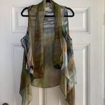 Silk‎ colorful vest Cardigan Green Size M Photo 1