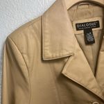 Dialogue Vintage Y2K Beige Tan Women’s Blazer Jacket Classic Leather M Charlies Angels Photo 5