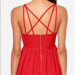 Lulus LULU’S CAN’T CAGE ME RED DRESS Photo 2