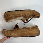 UGG  Sz 6 Dakota Slipper Leather Nubuck Beige Moccasin Slip On Shoes 5612 Women’s Photo 2