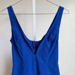 Solemio sz S blue deep plunge going out mini party dress Photo 6