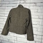 H&M Brown Tailored Cropped Blazer Suit Jacket SZ S Preppy Chic Luxury Formal Y2K Photo 8