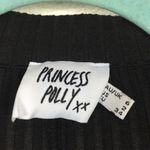 Princess Polly Mae Black Ribbed Long Sleeve Oversized Romper Loungewear Size 2 Photo 4