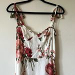 Reformation  Nikita Floral Midi Dress white pink size 8 D1 Photo 3