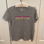 Levi's Levi’s Gray Striped Logo Tee Photo 1