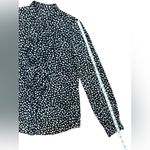 Tory Burch Veta Silk Dot Print Blouse Black Ivory Size Photo 11