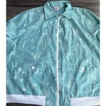 Vintage GW Division of Graff Women’s Zip Jacket City Size Large Blue White USA Photo 0