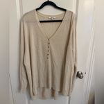 Madewell Asherton Waffle Knit Wool Alpaca Henley Size 1X Photo 3