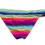 Victoria's Secret Rainbow Stripe Bikini Swimsuit Bathing Suit Bottom Sz S Top 34C Photo 2