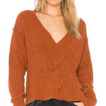 Free People Coco V-Neck twist front textured sweater terracotta size XS/S Photo 0