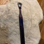 Chico's  Purple Studded Belt Size Large Metallic Womens Leather Made In India Photo 6