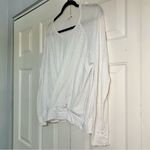 Sundry  White Long Sleeve Faux Crossover Size 0 or XS Extra Small Pima Cotton Photo 2
