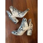 Madden Girl RAVIN Ankle Heels Bootie Snake Print Pull-On Open Sides Size 7 Photo 0