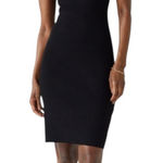 & Other Stories & OTHER STORIES Fitted Black Ribbed Open Back Midi Dress Size‎ Small Photo 0