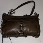 Rebecca Minkoff  MOSS GREEN LEATHER CROSSBODY BAG POCKET OUTSIDE WITH ZIP CLOSURE Photo 2