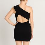 ASOS  One Shoulder Cocktail Party Open Back Mini Dress Black Small Medium 6 Photo 1