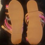 New Women's Pink and Tan Sandals. Cute straps never worn Size 10 Photo 3