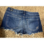 EXPRESS  Denim Jean Shorts Women's 4 Cutoffs Micro Mini Low Rise Festival Boho Photo 1