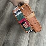 vintage HAND CRAFTED native american leather belt HANDMADE guatamala Small Photo 1