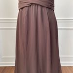 Wtoo Chocolate Brown Formal Gown Bridesmaid Dress Open Back Halter 6 Photo 3