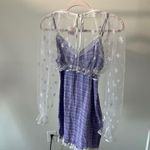 Purple Plaid Women's Dress Photo 3