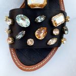 Dolce & Gabbana women’s jeweled satin flat sandal size IT 37.5 US 7.5 Photo 6