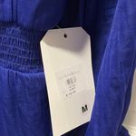 Apricot Lane  Royal blue long sleeve silky mini dress with ruffle hem Photo 5