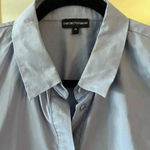 Emporio Armani  Waist Tie Midi Dress Size 48 Color Blue Photo 2