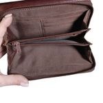 Leather Brown Wallet Vintage Wilson Multiple Compartments Snap Closure Organizer Photo 8