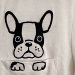 Messy Bun Just Chillin White T-Shirt French Bull Dog Graphic Small Photo 5