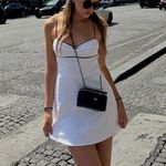 ZARA  mini white dress lace now lingerie casual summer slip satin  Photo 8