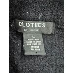 Clothes by Revue Black 100% Wool Sweater Jacket Floral Design Sz L Size L Photo 4