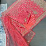 Pakistani indian heavy wedding full set dress /sari Pink Photo 2
