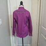 Cowgirl‎ Hardware Purple Rhinestone Pistol Western Shirt Medium Rodeo Pearl Snap Photo 2
