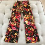 WAYF Floral Print Wide Leg Pull On Pants Palazzo Photo 0