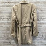 London Fog Vintage Women's XL Tan Mid Trench Coat w/ Belt Pink Silky Lined Print Photo 2