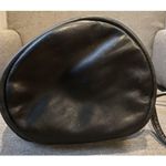 Anne Klein Leather  II Vintage Bucket Bag Purse Handbag Matte Gold Accents EUC Photo 4