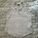 Who What Wear Target  Black & White Polka Dot Sleeveless Blouse Photo 0