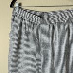 Old Navy Linen Drawstring Wide Leg Pants Trousers Striped Size Medium Petite Photo 2
