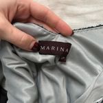 Vintage baby blue black mesh overlay beaded dress great Gatsby glam size 6 Photo 2