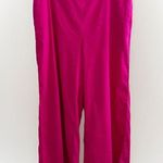 H by Halston NWT  Culottes LINEN Pants LARGE Wide Leg Hot Pink Belt W/Ring Buckle Photo 1