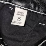 BDG Urban Outfitters Black Leila Faux Leather High Rise Carpenter Pants 25 Photo 5