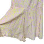 Anthropologie ‎ Lilka Saffron Romper Culottes Tie Back Floral Pink Yellow Small Photo 5