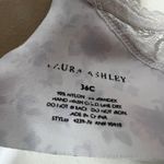 Laura Ashley Bra Womens 36C White Pink Floral Lace Underwire Romantic Coquette Photo 3