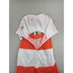 Must Haf Womens Jumpsuit Size M Orange White Striped Strapless Bow Front NEW Size M Photo 1