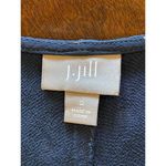 J. Jill Navy Blue Multi Color Polka Dot Rayon Short Sleeve Shift Dress Size 2 Photo 5