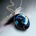 Gothic Aesthetic Creative Witch Avatar Zinc Alloy Necklace Oval Trendy Accessori Silver Photo 9