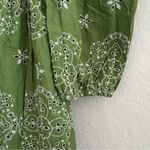 ZARA  Openwork Eyelet Embroidered Dress in Green Size M Photo 7