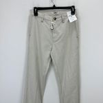 Madewell  The Dean Easy Straight Pant Bone Beige Cotton Linen Relaxed W 24 NWT Photo 7