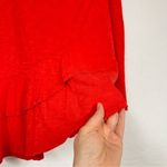 Toad & Co  Red Tiered Asymmetrical Hem Skirt Womens S Gorpcore Athletic Stretch Photo 2